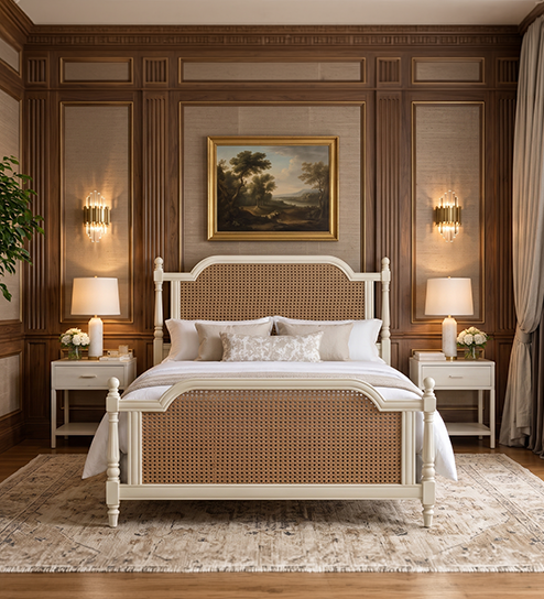 Floralia Bed In Black Finish