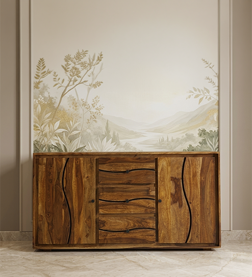  Roli Sheesham Side Board In Brown Colour